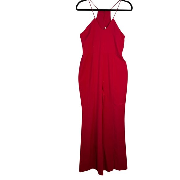 Anthropologie Jumpsuit Red NWT Hutch Flare Front-Slit Size 6 - Picture 6 of 12